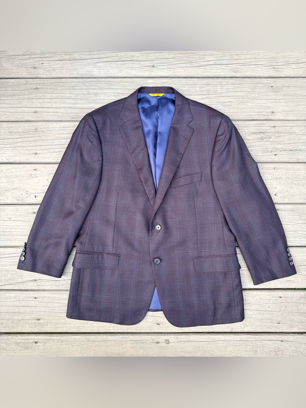 Hickey Freeman Traveler Plaid Sport Coat Blazer